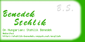 benedek stehlik business card